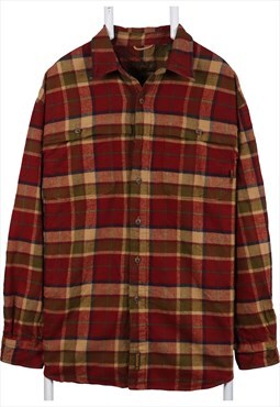 Vintage 90's Timberland Shirt Check Button Up Long Sleeve
