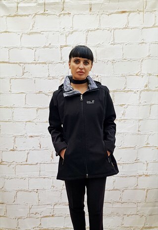 VINTAGE JACK WOLFSKIN FLEXISHIELD WATERPROOF JACKET BLACK
