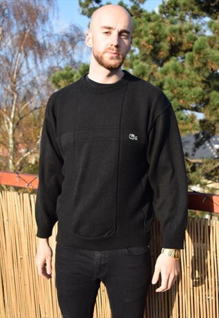 LACOSTE VINTAGE KNITTED PATTERNED JUMPER