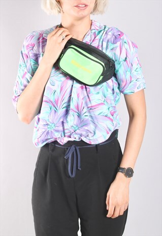 VINTAGE 90S PREGO NEON COLOUR BLOCK FESTIVAL BUM BAG