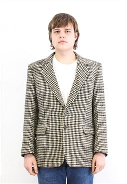 Gents Jacket US 38S Wool Blazer Houndstooth Suit Coat XS