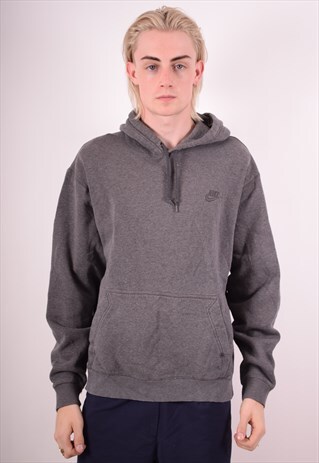 NIKE MENS VINTAGE HOODIE JUMPER XL GREY 90S