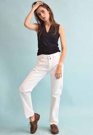 90'S RETRO PIERRE CARDIN REGULAR WAIST NEUTRAL DENIM JEANS