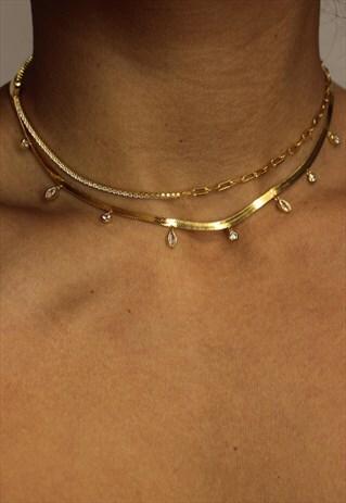 ZIRCON MIRROR NECKLACE