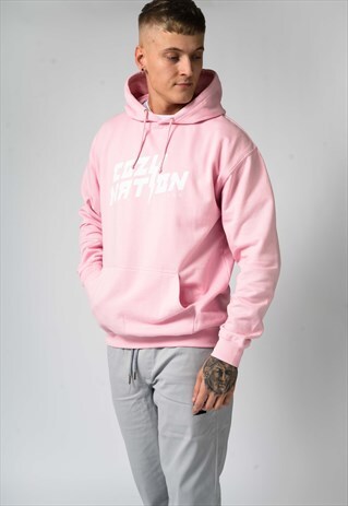 BABY PINK OVERSIZED ESSENTIAL HOODIE