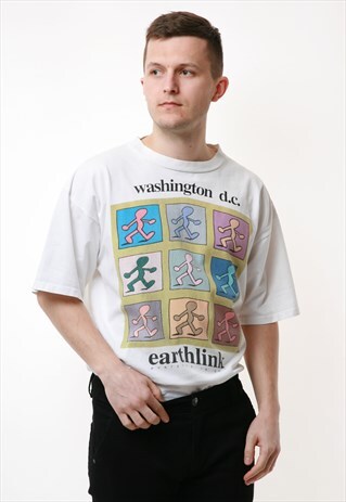 90S USA WASHINGTON DC VINTAGE COTTON GRAPHIC T-SHIRT 17270