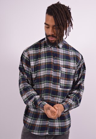 VINTAGE RIFLE FLANNEL SHIRT CHECK MULTI