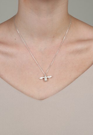 STERLING SILVER BUMBLE BEE NECKLACE