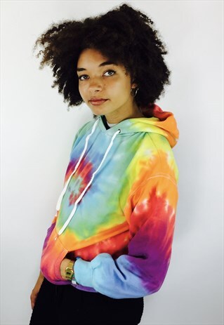 VINTAGE HIPPY TIE DYE FESTIVAL HOODIE