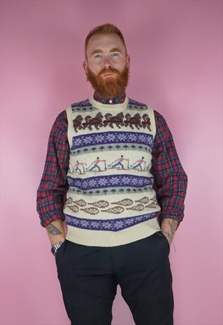 VINTAGE 1980S SLIPOVER JUMPER