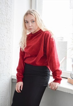 Vintage Red Velvet Top