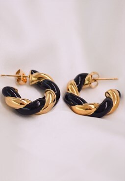 Mini Olive Twisted Hoop earrings