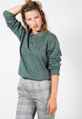 VINTAGE 80S POLO RALPH LAUREN KNIT JUMPER / S0012