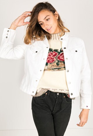 VINTAGE 80S TOMMY HILFIGER DENIM JACKET / R1235
