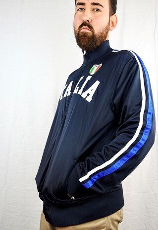 VINTAGE BRIGHT NIGHT BLUE ITALIA TRACK JACKET