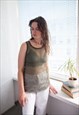 Vintage 90's Khaki Net Vest