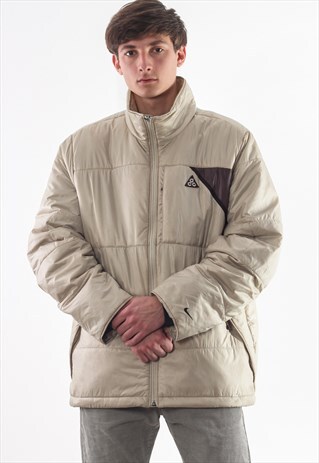 VINTAGE NIKE ACG PUFFER WINTER COAT BEIGE