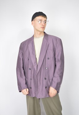 Vintage purple classic 80's suit blazer