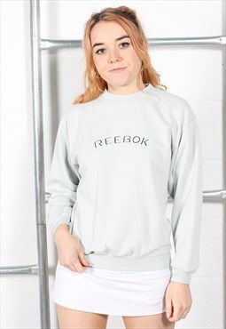 Vintage Reebok Sweatshirt in Grey Crewneck Jumper Small