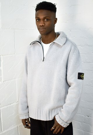 RARE VINTAGE STONE ISLAND 1/4 ZIP JUMPER