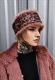 FAUX FUR HEADBAND LUXURY FLUFFY HEAD COVER IN BROWN