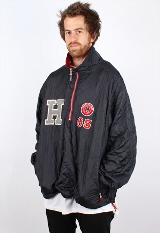 VINTAGE TOMMY HILFIGER QUILTED PULLOVER JACKET