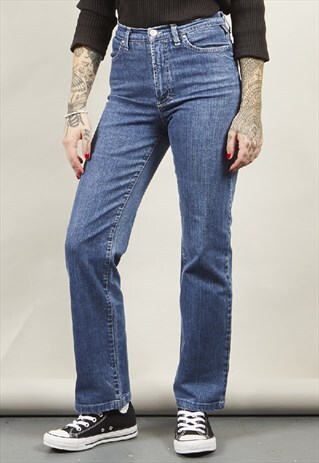 VINTAGE 90'S VERSACE MID-WASH STRAIGHT LEG JEANS
