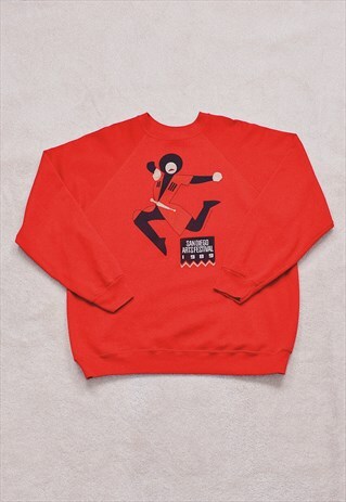 VINTAGE 80S SAN DIEGO ARTS FESTIVAL PRINT SWEATER