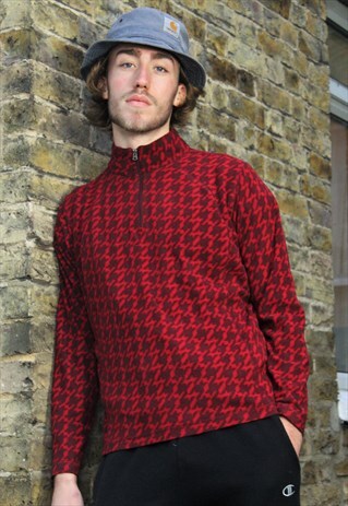 RETRO / 90'S / COLUMBIA / RED PATTERNED JUMPER