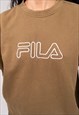 UNISEX VINTAGE FILA BROWN SWEATSHIRT