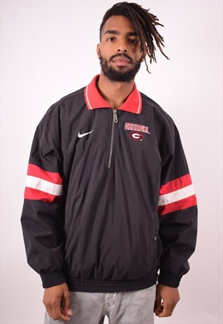 NIKE MENS VINTAGE BULLDOGS PULLOVER JACKET MEDIUM 90S