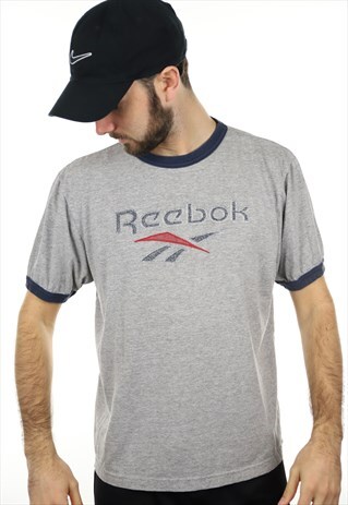 VINTAGE REEBOK T SHIRT TEE GREY