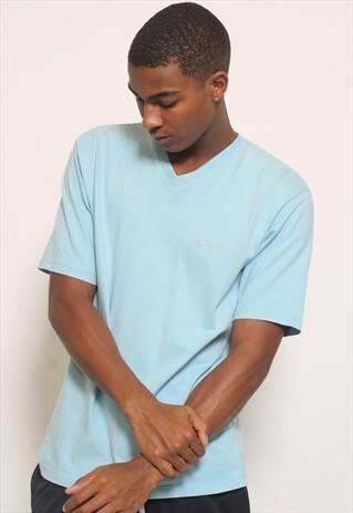 VINTAGE CHAMPION T-SHIRT BLUE