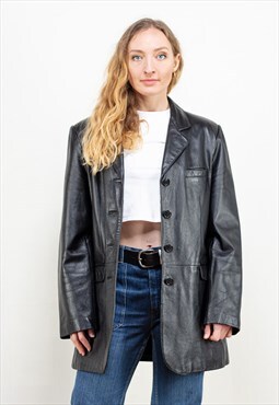 Vintage 90's Black Leather Jacket 