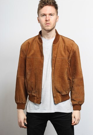 VINTAGE SUEDE BOMBER JACKET