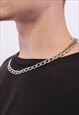 925 STERLING SILVER CURB CHAIN NECKLACE - 9MM, 60CM LENGTH