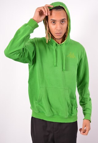 VINTAGE KAPPA HOODIE JUMPER GREEN