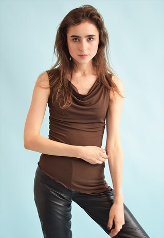90'S RETRO FESTIVAL ASYMMETRIC CUT LYCRA TOP