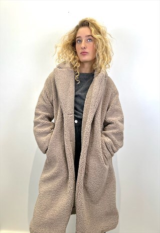 WOOL COAT IN TAUPE