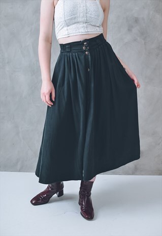 W28" VINTAGE SKIRT BLACK 80S