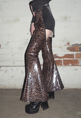 LEOPARD PVC FESTIVAL CHAPS
