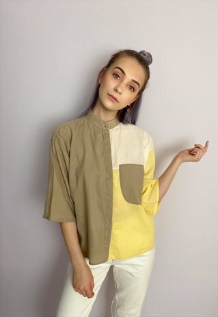 VINTAGE 90S COLOURFUL BLOUSE