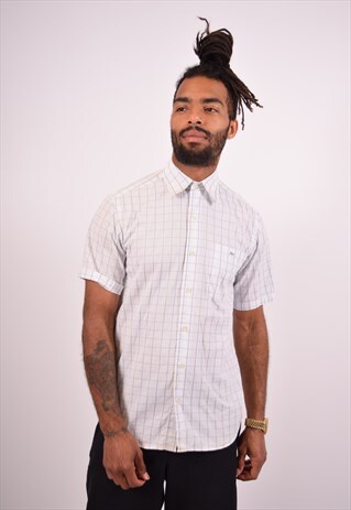 VINTAGE LACOSTE SHIRT CHECK WHITE