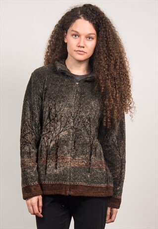 90'S NATURE PRINT FLEECE JACKET