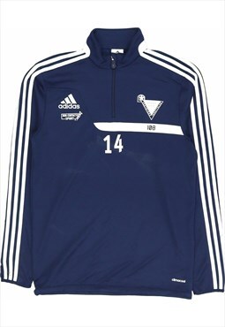 Adidas 90's Retro Quarter Zip Jersey Small Navy Blue
