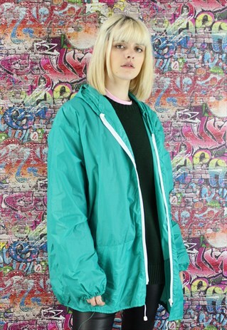 VINTAGE 90S SHELL JACKET/WINDBREAKER. UNISEX SPORTSWEAR.