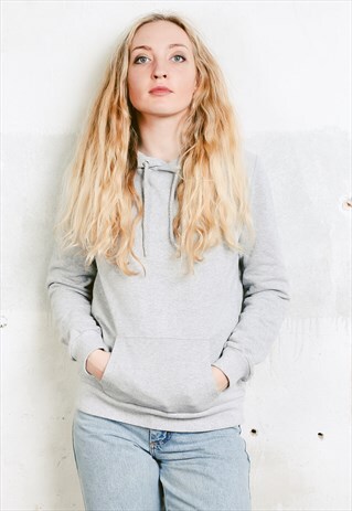 VINTAGE PLAIN GREY HOODIE