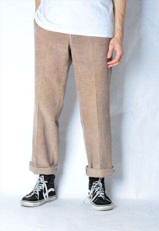 VINTAGE 90S CAMEL BROWN CORDUROY PANTS