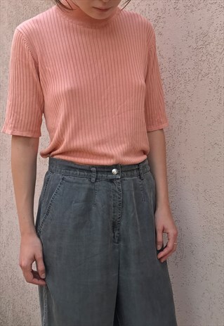 VINTAGE POWDER PINK SILK TOP