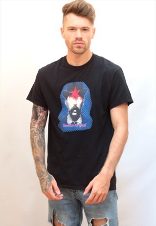 VINTAGE BLACK GRAPHIC 'EDGY'' T-SHIRT